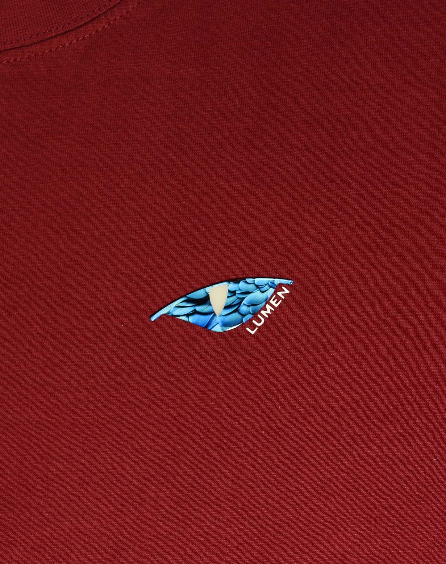 Custom - Burgundy - Blue Feathers